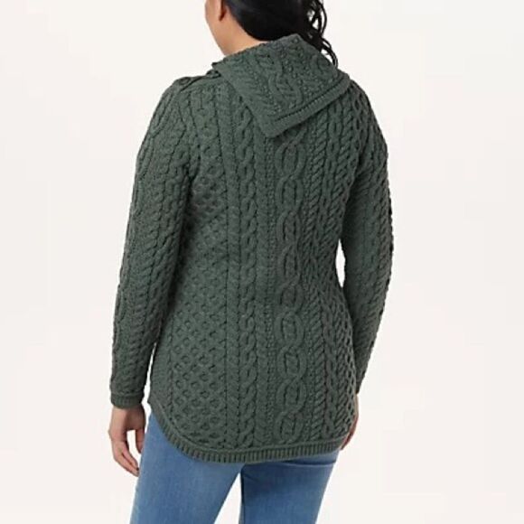 Aran Craft Merino Wool with Button Details Pullover Sweater - Picture 2 of 7